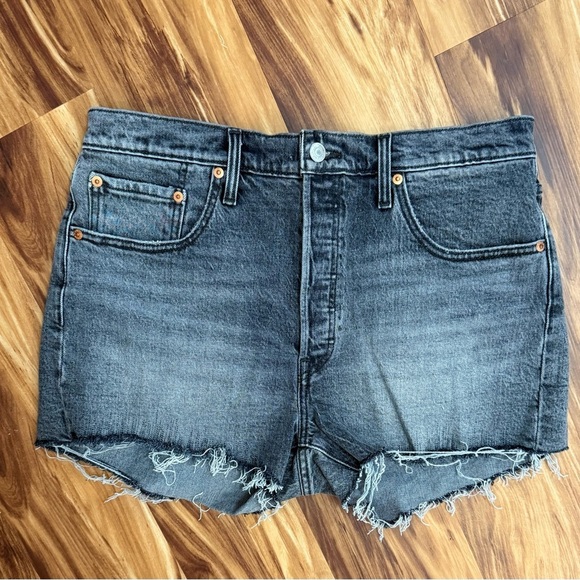 Levi's Light Button Fly 501 Denim Cutoff Shorts - Picture 2 of 8